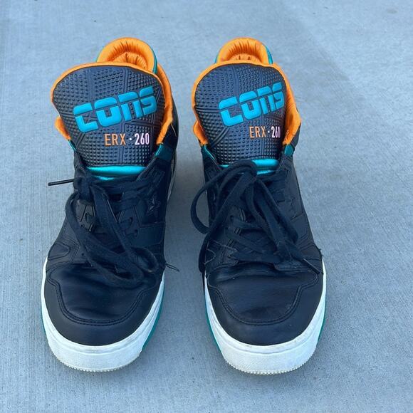 Converse ERX 260 basketball shoes MID Black/Teal Animal Pack DON C M 8.5 / W 10 - Picture 2 of 8